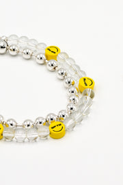 Earth Day Smiley Beaded Bracelet