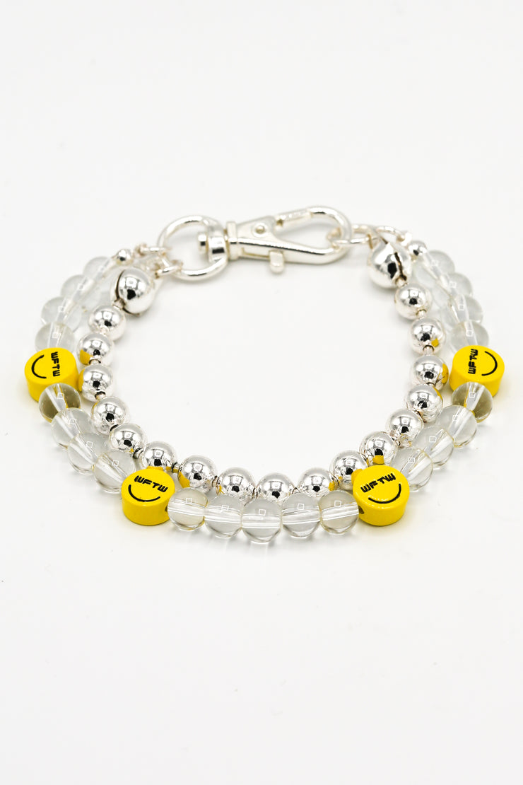 Earth Day Smiley Beaded Bracelet