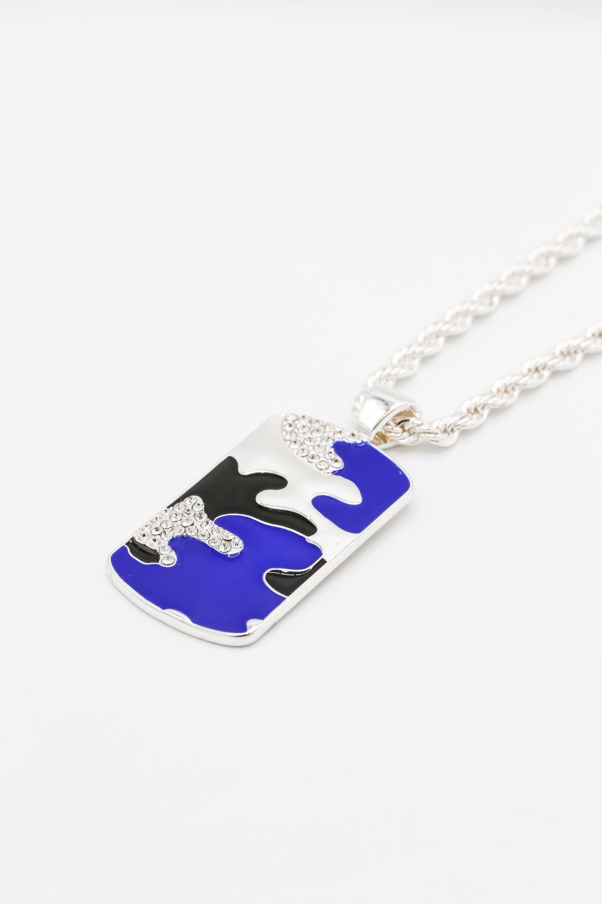 St Louis Blues Domed Dog Tag Womens Necklace