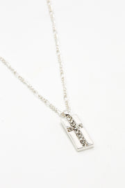 Cross rectangle Pendant Necklace