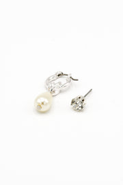 Pearl And Crystal Earring Set